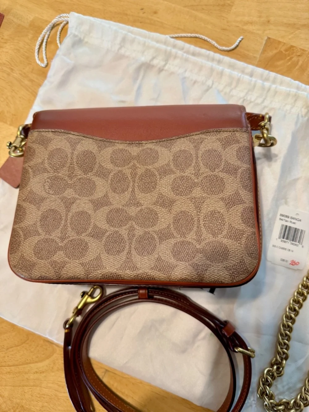 Coach Cassie 19 Tan/Rust Signature - Picture 5 of 6